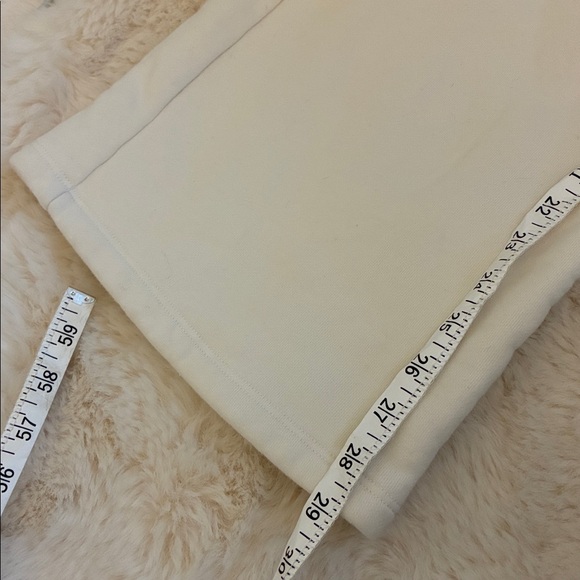 Reformation Wide Leg Sweatpants ivory off white medium organic cotton pockets - Picture 11 of 12